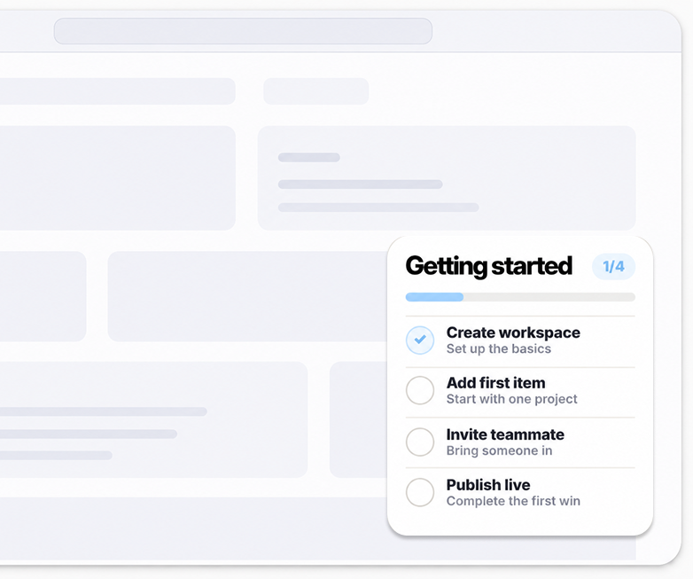Onboarding checklist journey